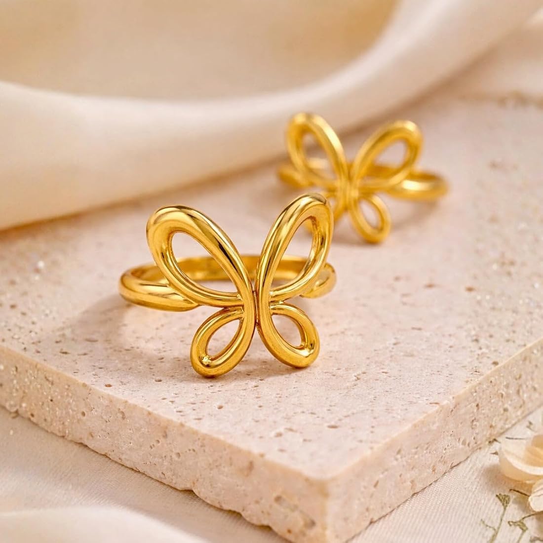 Gold butterfly ring 