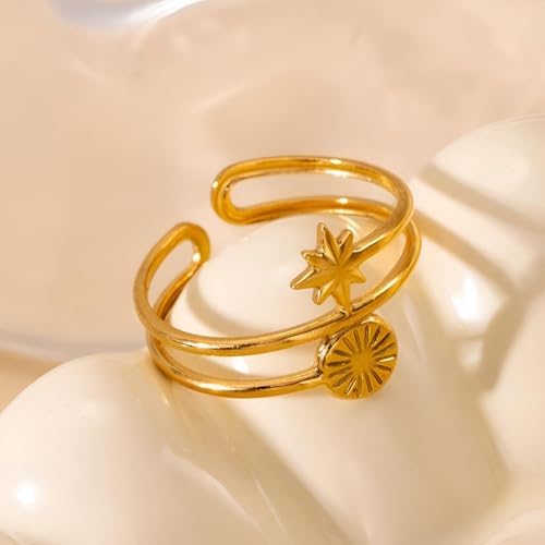 Sun moon ring